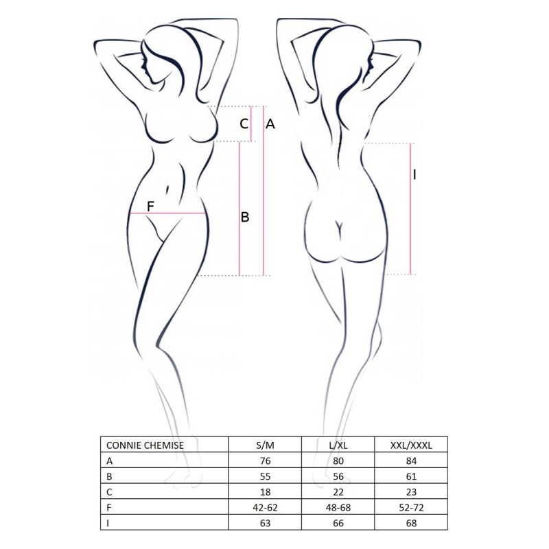 Bielizna-CONNIE CHEMISE cream L/XL - Casmir