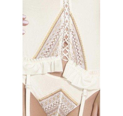 Bielizna-CONNIE CORSET cream S/M - Casmir