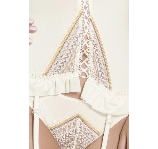 Bielizna-CONNIE CORSET cream S/M - Casmir