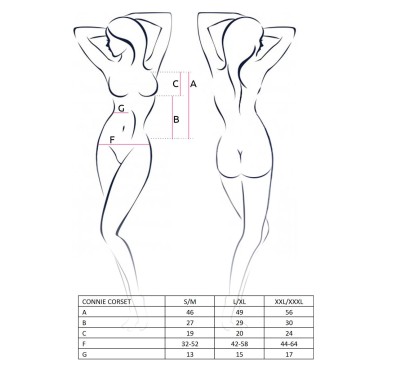 Bielizna-CONNIE CORSET cream S/M - Casmir