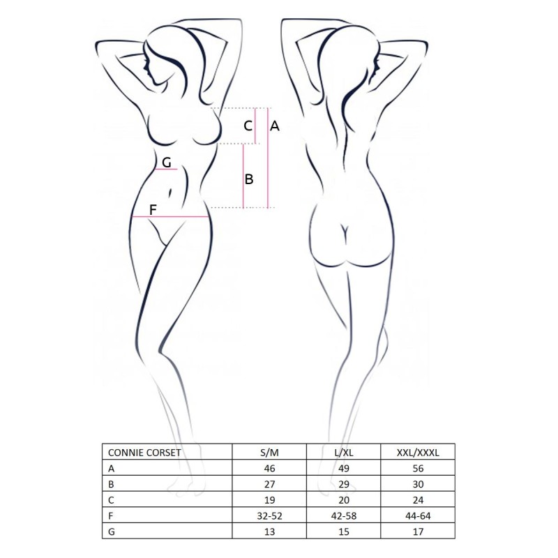 Bielizna-CONNIE CORSET cream S/M - Casmir
