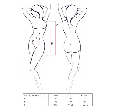 Bielizna-CREDA CHEMISE cream L/XL - Casmir