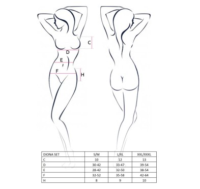 Bielizna-DIVINE CHEMISE black L/XL - Casmir