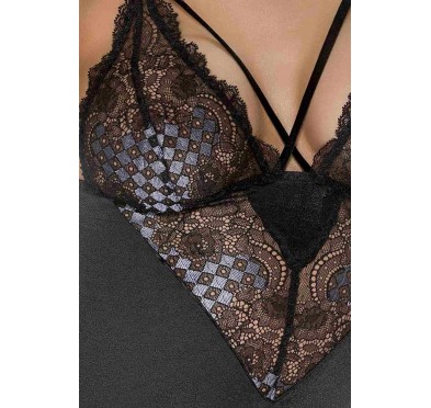 Bielizna-GIORGIA CHEMISE black S/M - Casmir