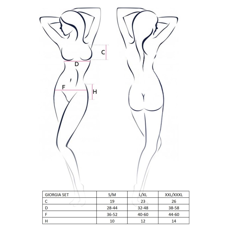 Bielizna-GIORGIA SET black L/XL - Casmir