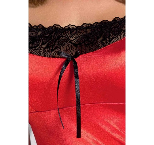 Bielizna-LAUREN CHEMISE red L/XL - Casmir