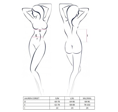 Bielizna-LAUREN CORSET black L/XL - Casmir