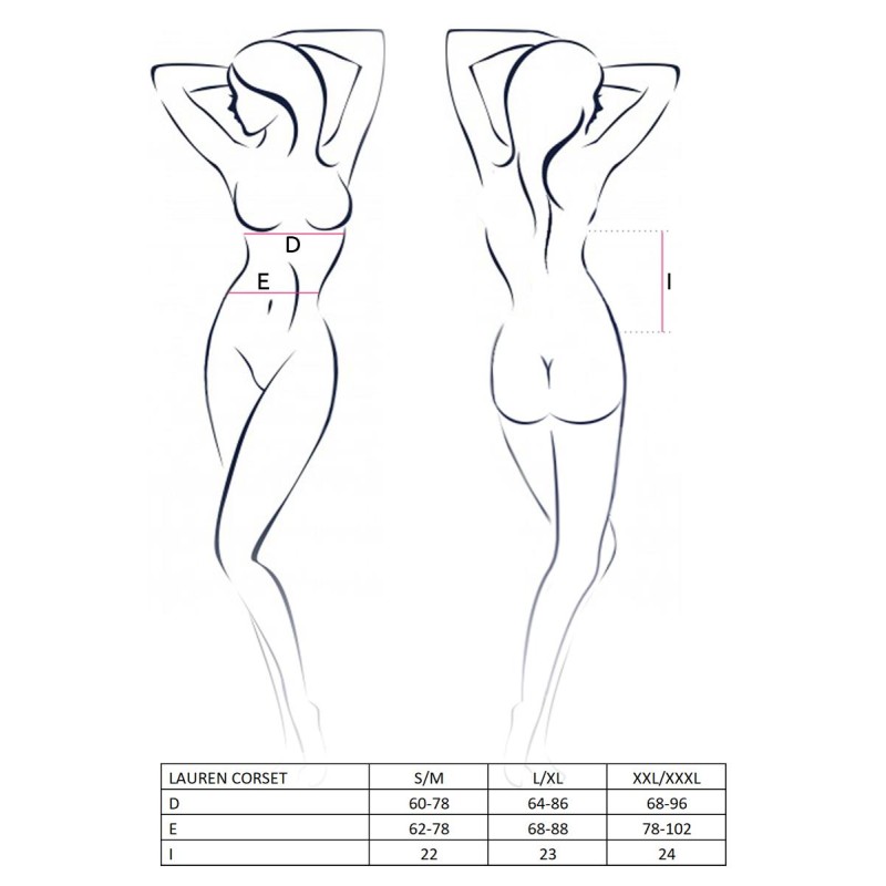 Bielizna-LAUREN CORSET red L/XL - Casmir