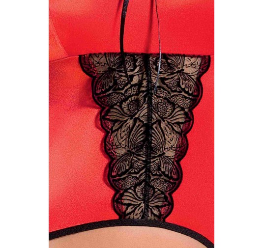 Bielizna-LAUREN CORSET red S/M - Casmir