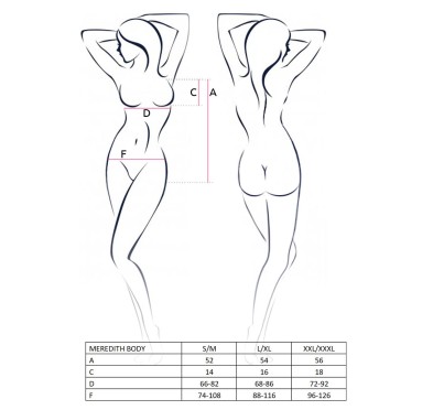 Bielizna-MEREDITH BODY black L/XL - Casmir