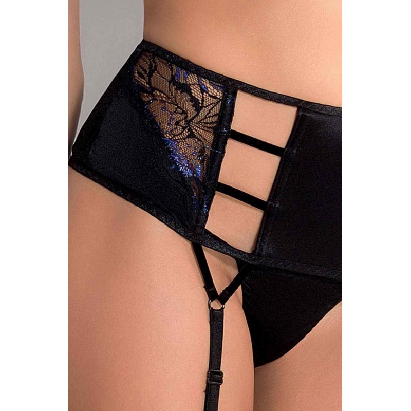 Bielizna-MEREDITH SET WITH OPEN BRA black L/XL - Casmir