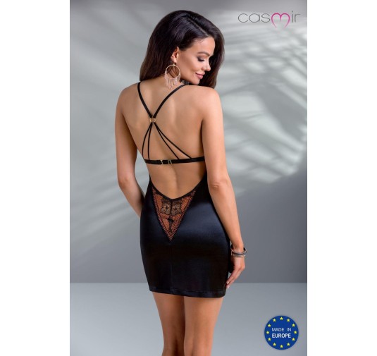 Bielizna-MIRELLA CHEMISE black L/XL - Casmir