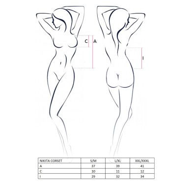 Bielizna-NIKITA CORSET white L/XL - Casmir