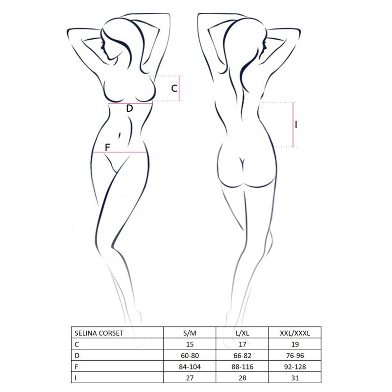 Bielizna-SELINA CORSET navy blue S/M - Casmir