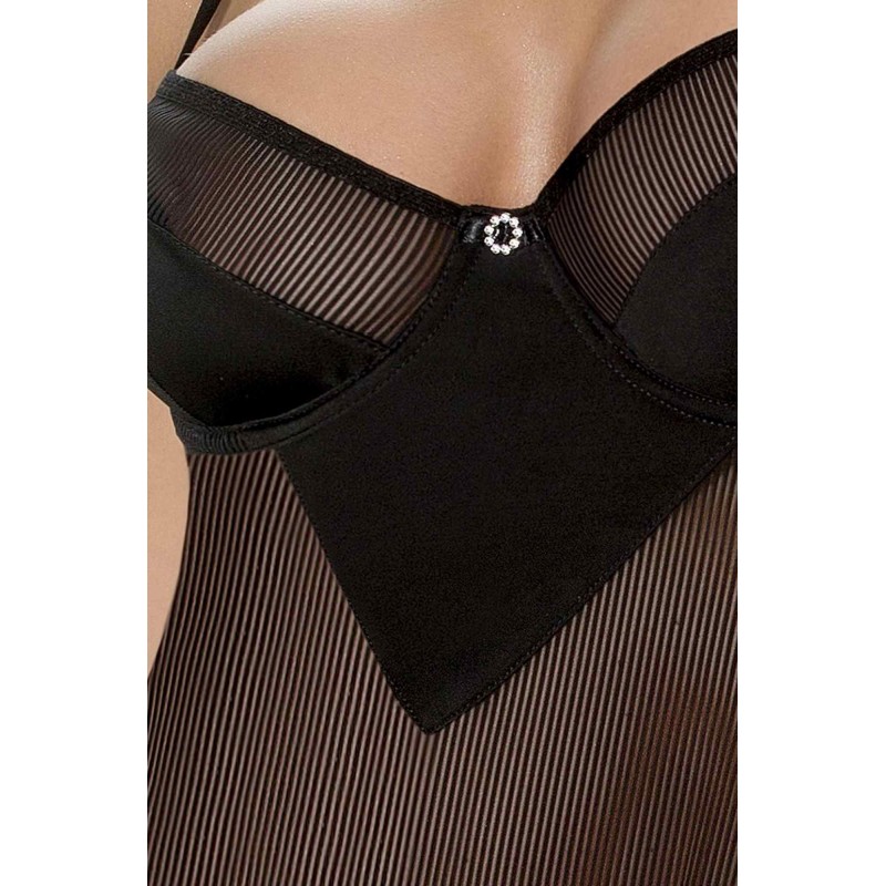 Bielizna-SISSEY CHEMISE black XXL/XXXL - Casmir