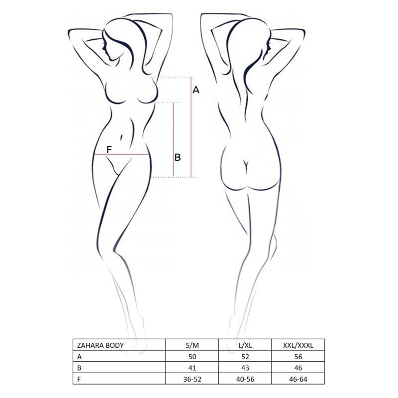 Bielizna-ZAHARA BODY black L/XL - Casmir
