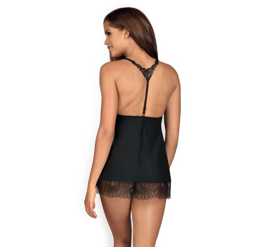 Komplet koszulka babydoll stringi obsessive l/xl