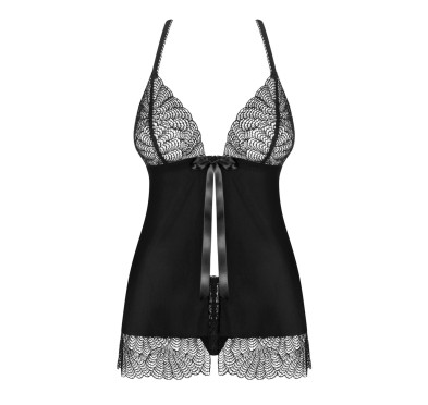 Komplet koszulka babydoll stringi obsessive l/xl
