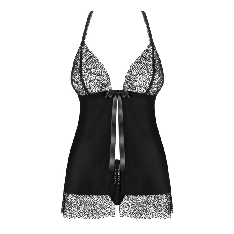 Komplet koszulka babydoll stringi obsessive l/xl