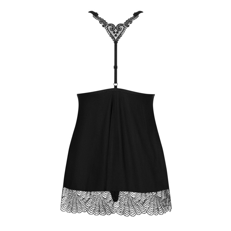Komplet koszulka babydoll stringi obsessive l/xl