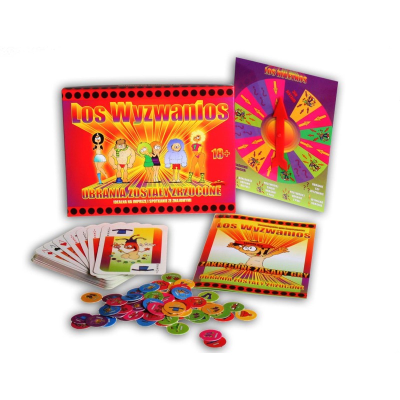 Zestaw 4 gry rozbierane imprezowa los wyzwanios