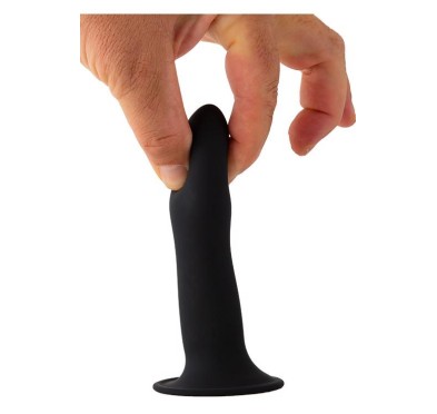 Silikonowe dildo czarne penetracja anusa i waginy