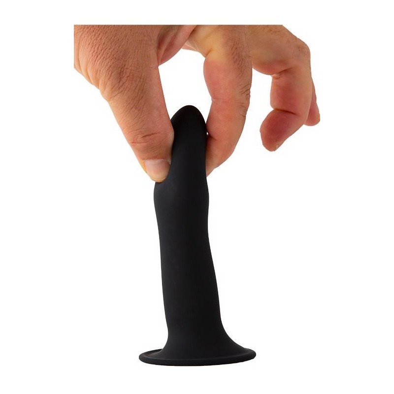 Silikonowe dildo czarne penetracja anusa i waginy