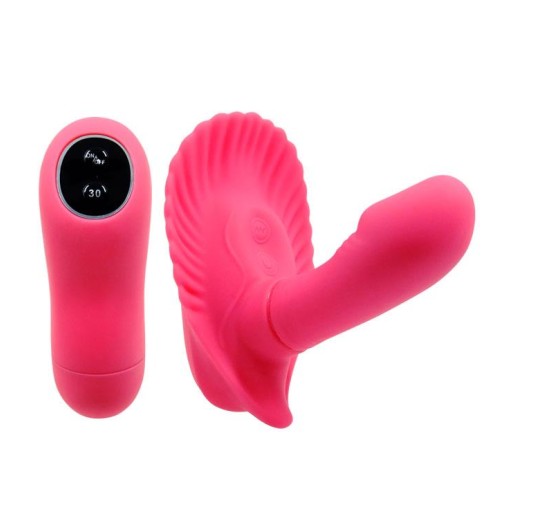 Stymulator łechtaczki z penisem motylek 30 trybów
