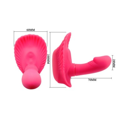 Stymulator łechtaczki z penisem motylek 30 trybów