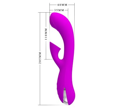 Wibrator z masażerem powietrznym łechtaczki 20cm Wibrator z masażerem powietrznym łechtaczki 20cm