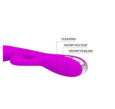 Wibrator z masażerem powietrznym łechtaczki 20cm Wibrator z masażerem powietrznym łechtaczki 20cm