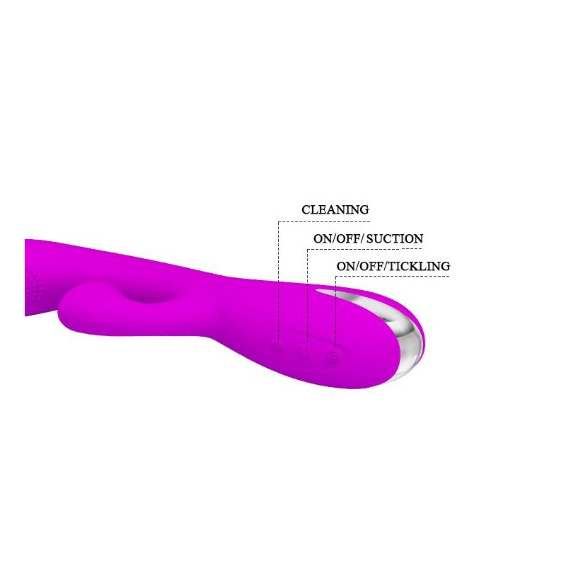 Wibrator z masażerem powietrznym łechtaczki 20cm Wibrator z masażerem powietrznym łechtaczki 20cm