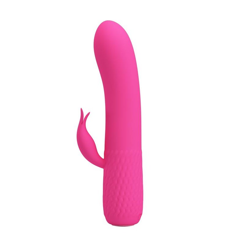 Zgrabny wibrator z masażerem łechtaczki 15cm usb Zgrabny wibrator z masażerem łechtaczki 15cm usb