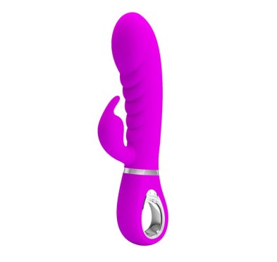 Wibrator królik z masażerem łechtaczki 7tryb 20cm Wibrator królik z masażerem łechtaczki 7tryb 20cm
