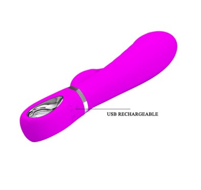 Wibrator królik z masażerem łechtaczki 7tryb 20cm Wibrator królik z masażerem łechtaczki 7tryb 20cm