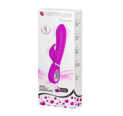 Wibrator królik z masażerem łechtaczki 7tryb 20cm Wibrator królik z masażerem łechtaczki 7tryb 20cm