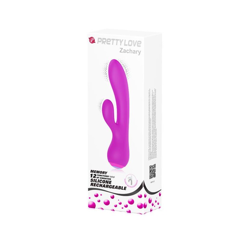 Ładowany wibrator z masażerem 17cm 12 trybów usb Ładowany wibrator z masażerem 17cm 12 trybów usb