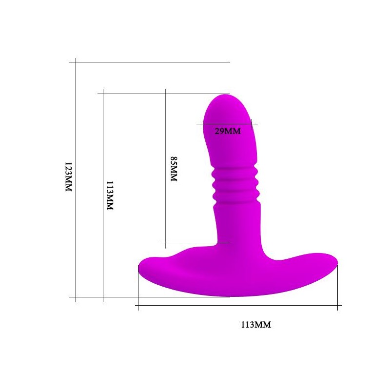 Penetrujący wibrator ruch góra dół na pilota 12cm Penetrujący wibrator ruch góra dół na pilota 12cm