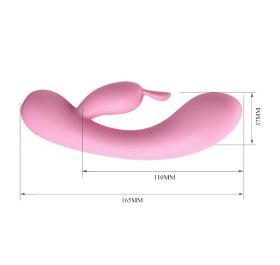 Wibrator ze stymulatorem łechtaczki 16cm 12 trybów Wibrator ze stymulatorem łechtaczki 16cm 12 trybów