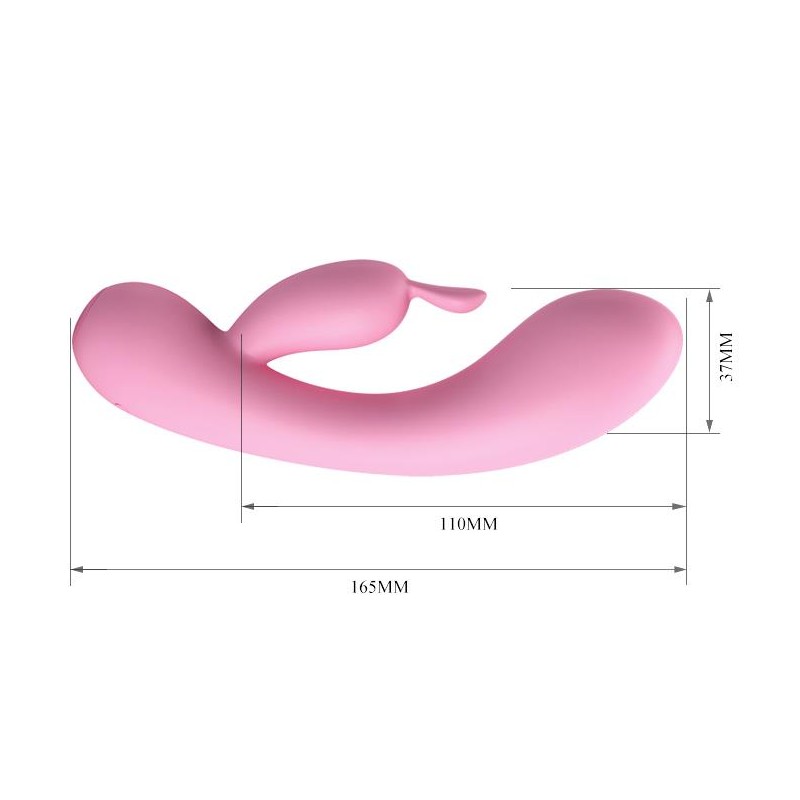 Wibrator ze stymulatorem łechtaczki 16cm 12 trybów Wibrator ze stymulatorem łechtaczki 16cm 12 trybów