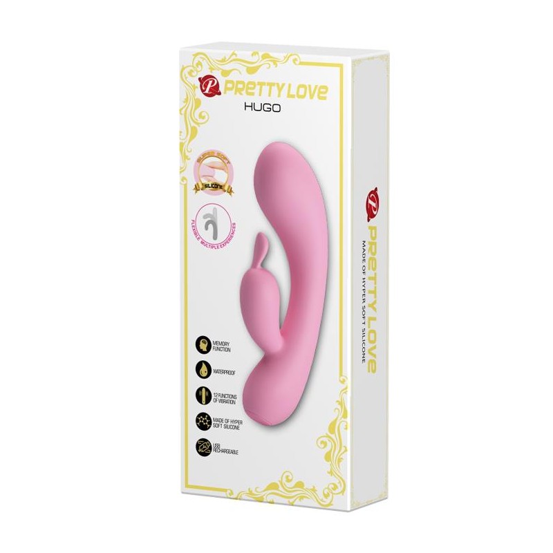 Wibrator ze stymulatorem łechtaczki 16cm 12 trybów Wibrator ze stymulatorem łechtaczki 16cm 12 trybów