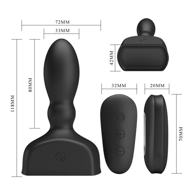 Masażer prostaty nadmuchiwany powiększany 12trybów Masażer prostaty nadmuchiwany powiększany 12trybów