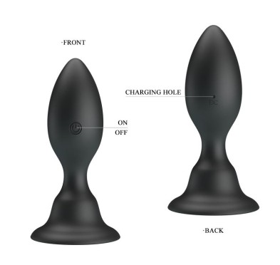 Korek analny z przyssawką wibrująca wtyczka 10cm Korek analny z przyssawką wibrująca wtyczka 10cm