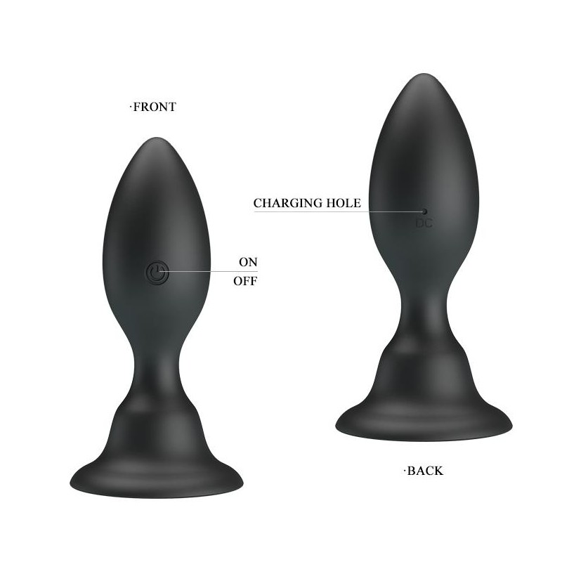 Korek analny z przyssawką wibrująca wtyczka 10cm Korek analny z przyssawką wibrująca wtyczka 10cm