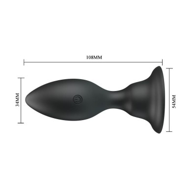 Korek analny z przyssawką wibrująca wtyczka 10cm Korek analny z przyssawką wibrująca wtyczka 10cm