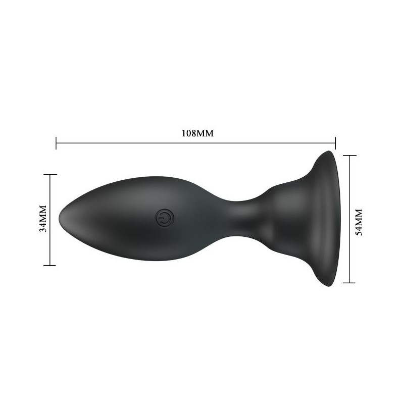 Korek analny z przyssawką wibrująca wtyczka 10cm Korek analny z przyssawką wibrująca wtyczka 10cm