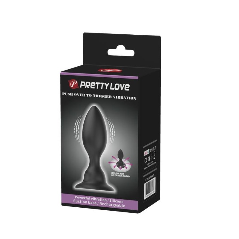 Korek analny z przyssawką wibrująca wtyczka 10cm Korek analny z przyssawką wibrująca wtyczka 10cm