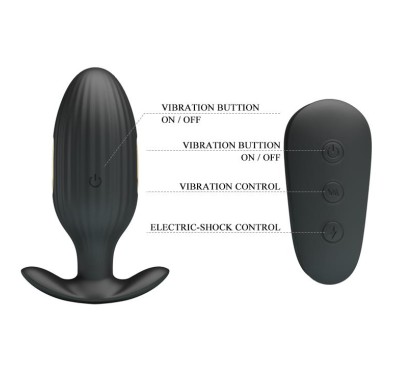 Elektrostymulacja korek plug analny wibrujący 9cm Elektrostymulacja korek plug analny wibrujący 9cm