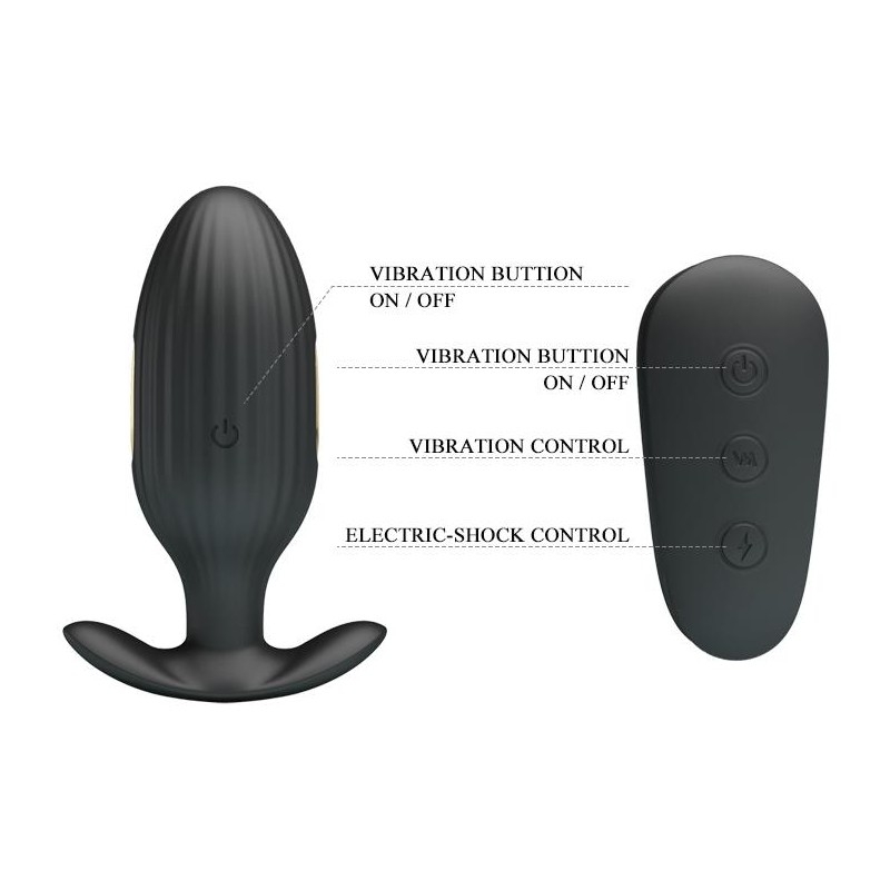 Elektrostymulacja korek plug analny wibrujący 9cm Elektrostymulacja korek plug analny wibrujący 9cm