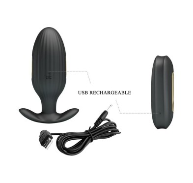 Elektrostymulacja korek plug analny wibrujący 9cm Elektrostymulacja korek plug analny wibrujący 9cm